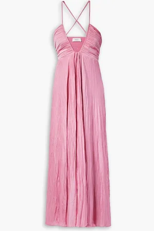 A.L.C. Angelina plissé-satin maxi dress