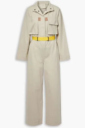 Barbour Grace belted cotton-twill jumpsuit - Neutral
