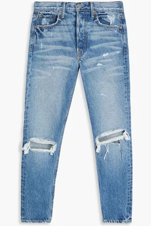 GRLFRND I Put A Spell On You distressed high-rise skinny jeans - Blue