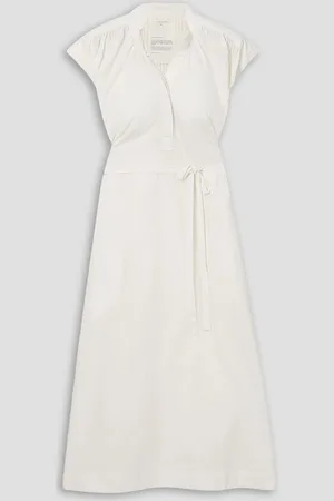 Ninety Percent Evia cotton-poplin midi dress - White