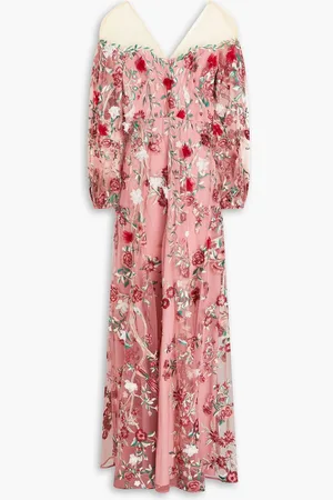 Marchesa Notte Embroidered tulle gown