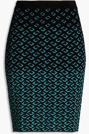 Diane von Furstenberg Jacquard-knit mini pencil skirt