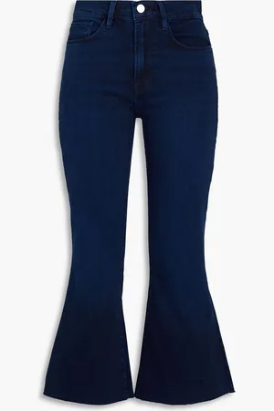 Frame Le Crop Flare high-rise kick-flare jeans - Blue