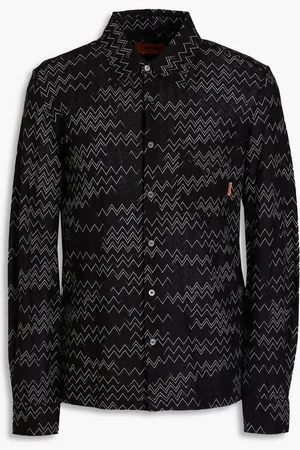Missoni Crochet-knit cotton-blend shirt