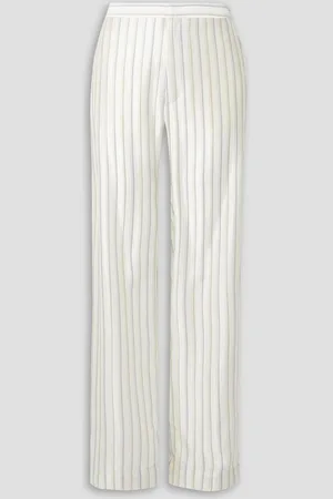 Gauchere Striped silk-twill wide-leg pants