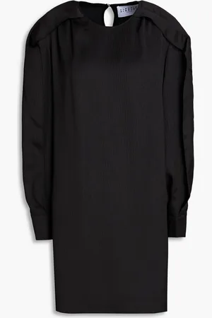 Claudie Pierlot Gathered hammered-satin mini dress
