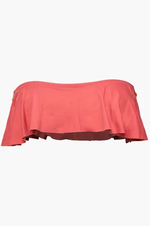 Eberjey So Solid Tutu ruffled bandeau bikini top - Pink
