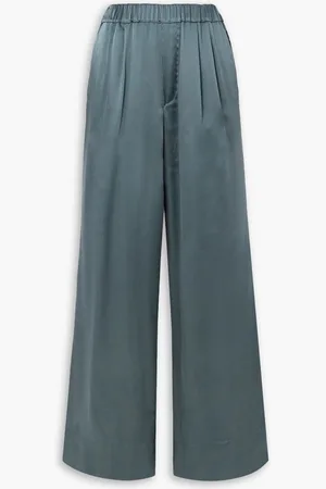 Gauchere Satin wide-leg pants - Blue