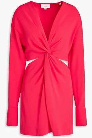 A.L.C. Zoey cutout crepe mini dress - Orange