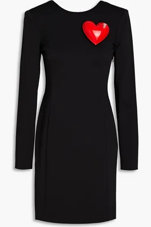 Moschino Appliquéd crepe mini dress
