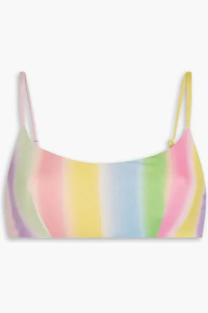 ONIA Sartia striped bikini top