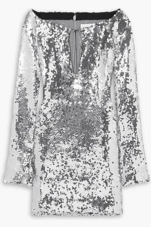 16Arlington Solare sequined tulle mini dress - Metallic