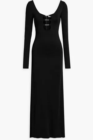 ALICE+OLIVIA Alice Olivia - Kalena embellished cutout jersey maxi dress