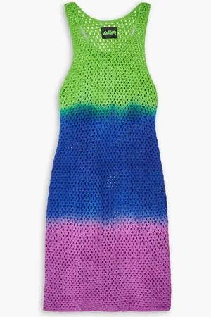 AGR Dégradé crocheted cotton mini dress