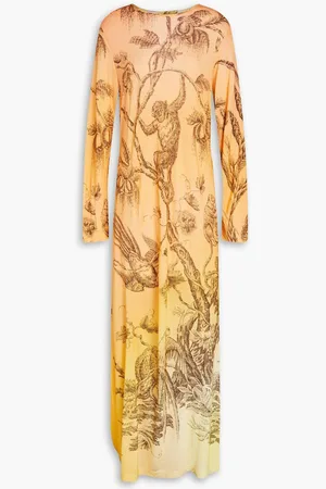 F.R.S For Restless Sleepers Ince dégradé printed jersey maxi dress - Orange