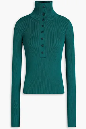 PETAR PETROV Fillipe ribbed silk turtleneck sweater - Green