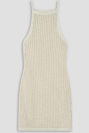 Cult Gaia Yara crocheted cotton-blend mini dress - White