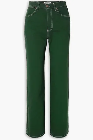 Reformation Cowboy high-rise straight-leg jeans - Green