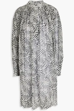 Isabel Marant Erika printed cotton and silk-blend gauze mini dress