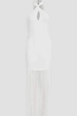 ALICE+OLIVIA Alice Olivia - Steph twisted fringed jersey maxi dress