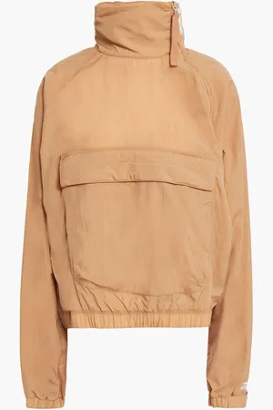 Reebok Logo-print crinkled-shell hooded jacket - Orange