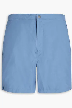 ONIA Calder 6E mid-length cotton-blend swim shorts - Blue
