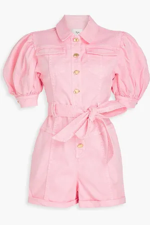 AJE Cecilly denim playsuit - Pink