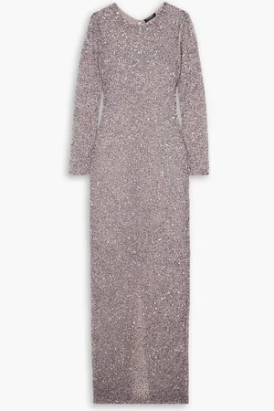 Retrofete Heidi embellished mesh gown - Purple