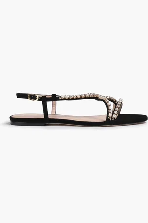 Stuart Weitzman Embellished suede sandals