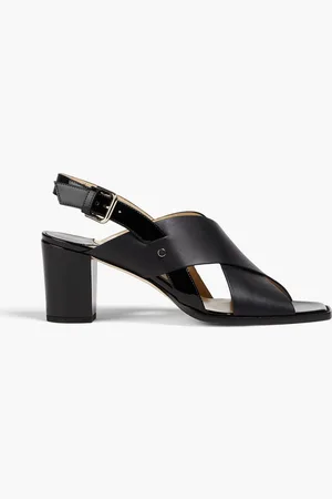 Jimmy Choo Aix 65 smooth and patent-leather slingback sandals