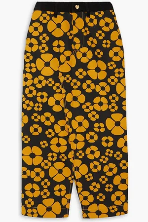 Carhartt Floral-print cotton-canvas midi skirt