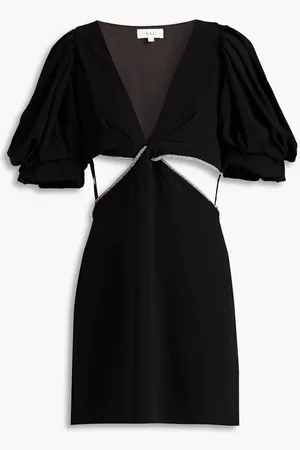 A.L.C. Hazel crystal-embellished cutout cady mini dress