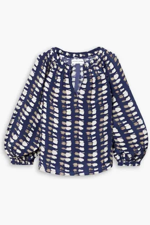 APIECE APART Galleta printed voile blouse - Blue