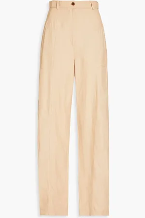 Alberta Ferretti Twill straight-leg pants - Neutral