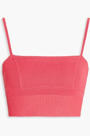 AJE Coronil cropped knitted top - Orange
