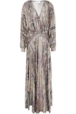 Bash Santana metallic printed knitted maxi dress - Gray
