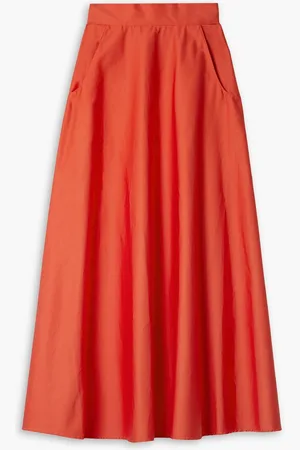 Bondi Born Grenada cotton-blend sateen maxi skirt