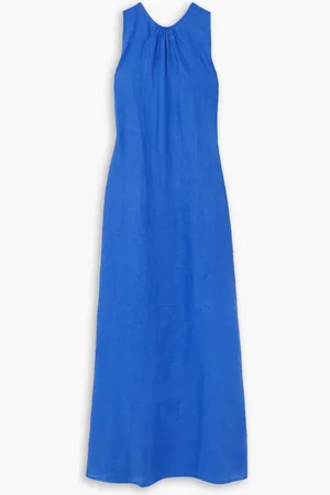 FAITHFULL THE BRAND Sommar open-back linen maxi dress - Blue