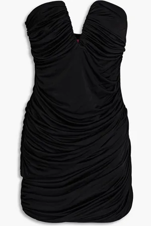 GAUGE81 Talsi strapless draped satin-jersey mini dress
