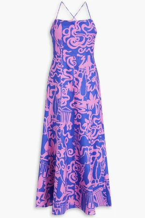Mara Hoffman Verona printed hemp midi dress - Blue