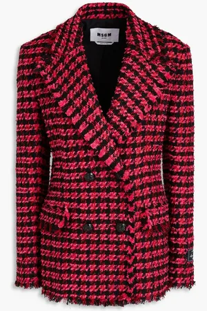 Msgm Houndstooth tweed blazer - Pink