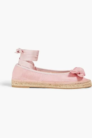 Roger Vivier Floral-appliqued canvas espadrilles - Pink