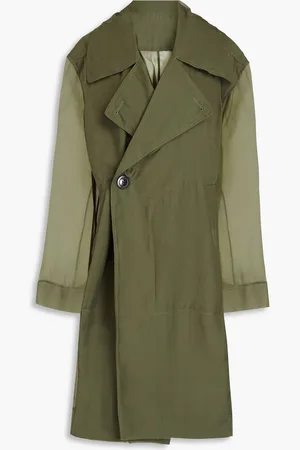 Rick Owens Silk-voile trench coat - Green