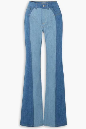 Nensi Dojaka Patchwork high-rise flared jeans - Blue