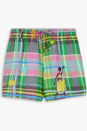 AZ FACTORY Chromatic Love printed silk shorts