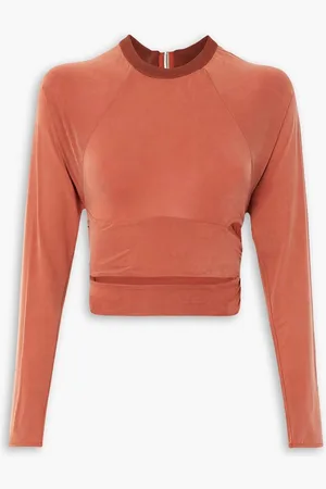 Jacquemus Espelho cropped cutout stretch-jersey top - Pink