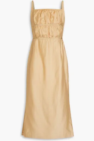 REJINA PYO Nym Lyocell-blend voile midi dress - Neutral