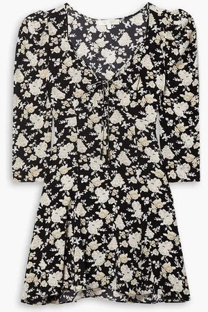 LOVESHACKFANCY Juree floral-print silk-crepe mini dress