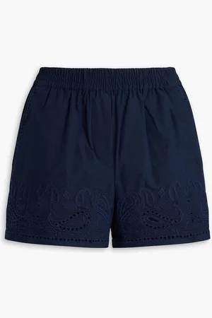 RAG&BONE Maye broderie anglaise cotton shorts - Blue