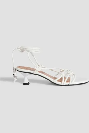 Ganni Knotted faux leather sandals